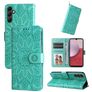 Mobigear Sunflower Samsung Galaxy A14 Hoesje Bookcase Portemonnee - Groen