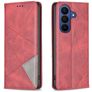 Mobigear Rhombus Slim Samsung Galaxy S26 FE Hoesje Bookcase - Rood