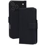 Mobiparts Wallet iPhone 17 Pro Max MagSafe Hoesje Echt Leer Bookcase Portemonnee - Zwart