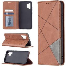 Mobigear Rhombus Slim Samsung Galaxy A32 4G Hoesje Bookcase - Bruin