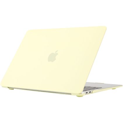 Mobigear Cream Matte MacBook Pro 13 Inch (2016-2023) Hoes Hardshell Laptopcover MacBook Case - Geel - Model A1706 / A1708 / A1989 / A2159 / A2289 / A2251 / A2338