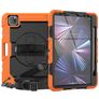 Mobigear SureGrip Xtreme iPad Air 11 Inch (2026) Hoes Hard Kunststof,Siliconen Backcover + Stylus Houder + Schouderband + Standaard - Oranje