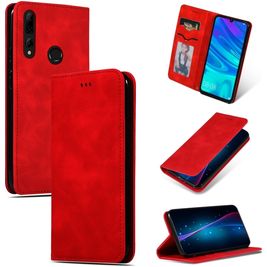 Mobigear Retro Slim Huawei P Smart Plus (2019) Hoesje Bookcase - Rood