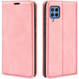 Mobigear Retro Slim Samsung Galaxy M22 Hoesje Bookcase Portemonnee - Roze