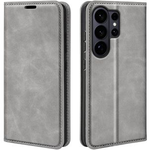 Mobigear Retro Slim Samsung Galaxy S26 Ultra Hoesje Bookcase Portemonnee - Grijs