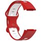 Mobigear Sport Dual Siliconen Fitbit Charge 5 Bandje Druksluiting - Wit / Rood