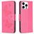 Mobigear Butterfly iPhone 15 Pro Hoesje Bookcase Portemonnee - Magenta