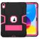 Mobigear ShieldStand iPad 10 (2022) Hoes Hard Kunststof,Siliconen Backcover + Standaard - Zwart / Roze