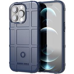 Mobigear Rugged Shield iPhone 13 Pro Max Hoesje Flexibel TPU Backcover Shockproof - Blauw