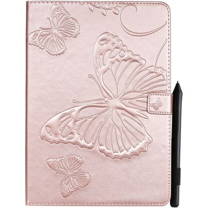 Mobigear Butterfly iPad Pro 10.5 Inch (2017) Hoes Bookcase + Stylus Houder - Roségoud