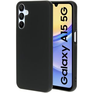 Mobiparts Samsung Galaxy A15 Siliconen Hoesje Backcover - Zwart