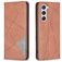 Mobigear Rhombus Slim Samsung Galaxy S25 Hoesje Bookcase - Bruin