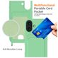 Mobigear Lanyard Card iPhone 16 Plus Siliconen Hoesje met koord en Pasjeshouder - Groen
