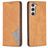 Mobigear Rhombus Slim Samsung Galaxy S24 Hoesje Bookcase - Cognac