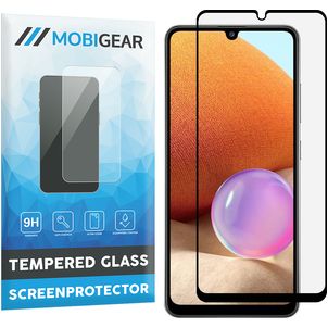 Mobigear Premium Samsung Galaxy A32 4G Glazen Screenprotector - Case Friendly - Zwart