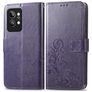 Mobigear Clover Realme GT2 Pro Hoesje Bookcase Portemonnee - Paars