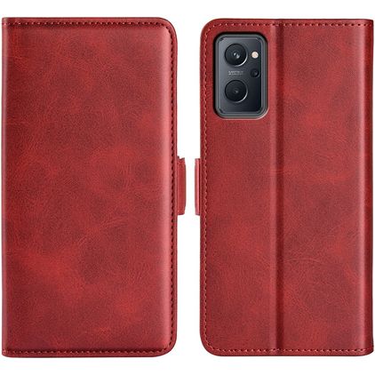 Mobigear Slim Magnet OPPO A96 Hoesje Bookcase Portemonnee - Rood