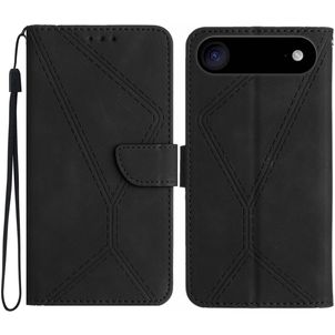 Mobigear Stitch iPhone Air Hoesje Bookcase Portemonnee - Zwart