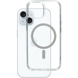 Mobiparts Hardcover Doorzichtig iPhone 15 MagSafe Hoesje Hardcase Backcover - Transparant