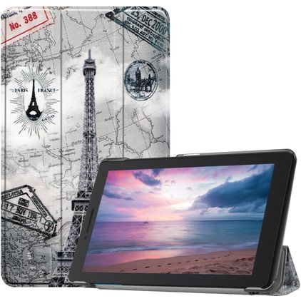 Mobigear Tri-Fold Lenovo Tab E8 Hoes Bookcase - Eiffeltoren
