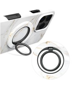 MIO Holder MagSafe Telefoon Ring - White Marble Universeel