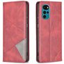 Mobigear Rhombus Slim Motorola Moto G22 Hoesje Bookcase - Rood