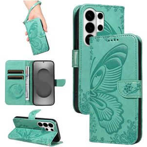 Mobigear Butterfly Samsung Galaxy S26 Ultra Hoesje Bookcase Portemonnee - Groen