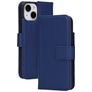 Mobiparts Wallet iPhone 15 MagSafe Hoesje Echt Leer Bookcase Portemonnee - Blauw