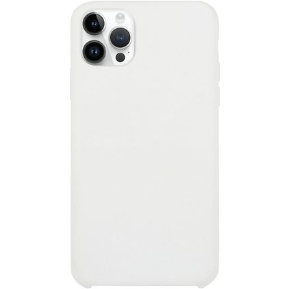 Mobigear Rubber Touch iPhone 15 Pro Siliconen Hoesje Backcover - Wit