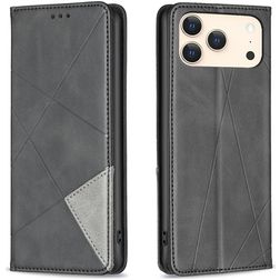 Mobigear Rhombus Slim iPhone 17 Pro Max Hoesje Bookcase - Zwart