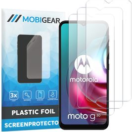 Mobigear Motorola Moto G30 Screenprotector Folie - Case Friendly (3-Pack)
