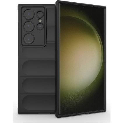 Mobigear Bumpy Samsung Galaxy S24 Ultra Hoesje Flexibel TPU Backcover - Zwart