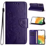 Mobigear Flowers Samsung Galaxy A55 Hoesje Bookcase Portemonnee - Paars