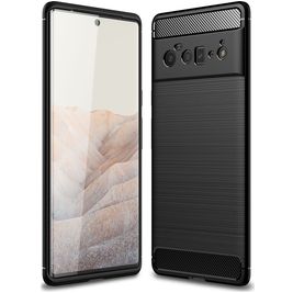 Mobigear Brushed Slim Google Pixel 6 Pro Hoesje Flexibel TPU Backcover - Zwart
