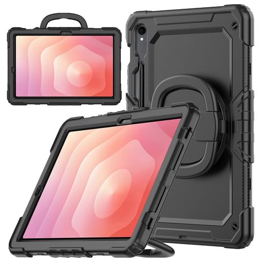 Mobilize Rotating Defender Samsung Galaxy Tab S11 Hoes Hard Kunststof,Siliconen + Schouderband - Zwart