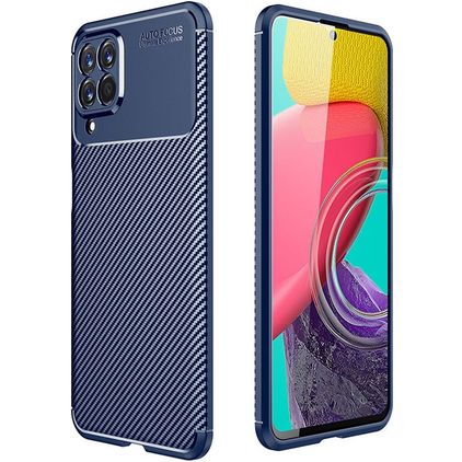 Mobigear Racing Samsung Galaxy M53 Hoesje Flexibel TPU Backcover - Blauw