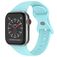 Mobigear Sport Dual Siliconen Apple Watch Bandje Druksluiting - 49/46/45/44 mm - Babyblauw
