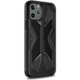 Mobigear Armor iPhone 12 Pro Max Hoesje Flexibel TPU Backcover Shockproof - Zwart
