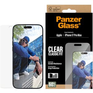PanzerGlass Classic Fit iPhone 17 Pro Max Glazen Screenprotector - Case Friendly
