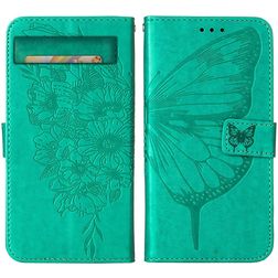 Mobigear Butterfly Google Pixel 7a Hoesje Bookcase Portemonnee - Groen