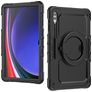 Mobilize Rotating Defender Samsung Galaxy Tab S9 Ultra Hoes Hard Kunststof,Siliconen Backcover + Schouderband + Standaard - Zwart