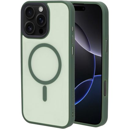 Mobiparts Hardcover iPhone 16 Pro Max MagSafe Hoesje Hardcase Backcover - Satin Green
