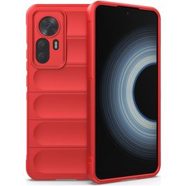 Mobigear Bumpy Xiaomi 12T Hoesje Flexibel TPU Backcover - Rood
