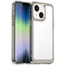 Mobigear Crystal iPhone 14 Hoesje Hardcase Backcover - Transparant / Grijs