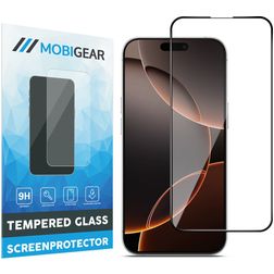 Mobigear Premium iPhone 16 Pro Max Glazen Screenprotector - Case Friendly - Zwart