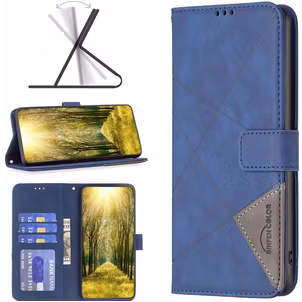 Mobigear Rhombus Google Pixel 7a Hoesje Bookcase Portemonnee - Blauw