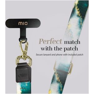 MIO Lanyard Universeel Telefoonkoord Verstelbaar - Green Marble