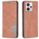 Mobigear Rhombus Slim Motorola Moto G53 5G Hoesje Bookcase - Bruin