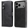 Mobigear Zipper iPhone 18 Pro Max Hoesje Bookcase Portemonnee - Zwart