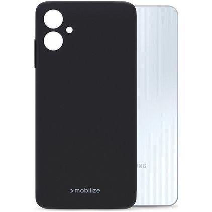 Mobilize Rubber Gelly Samsung Galaxy A06 Hoesje Flexibel TPU Backcover - Zwart